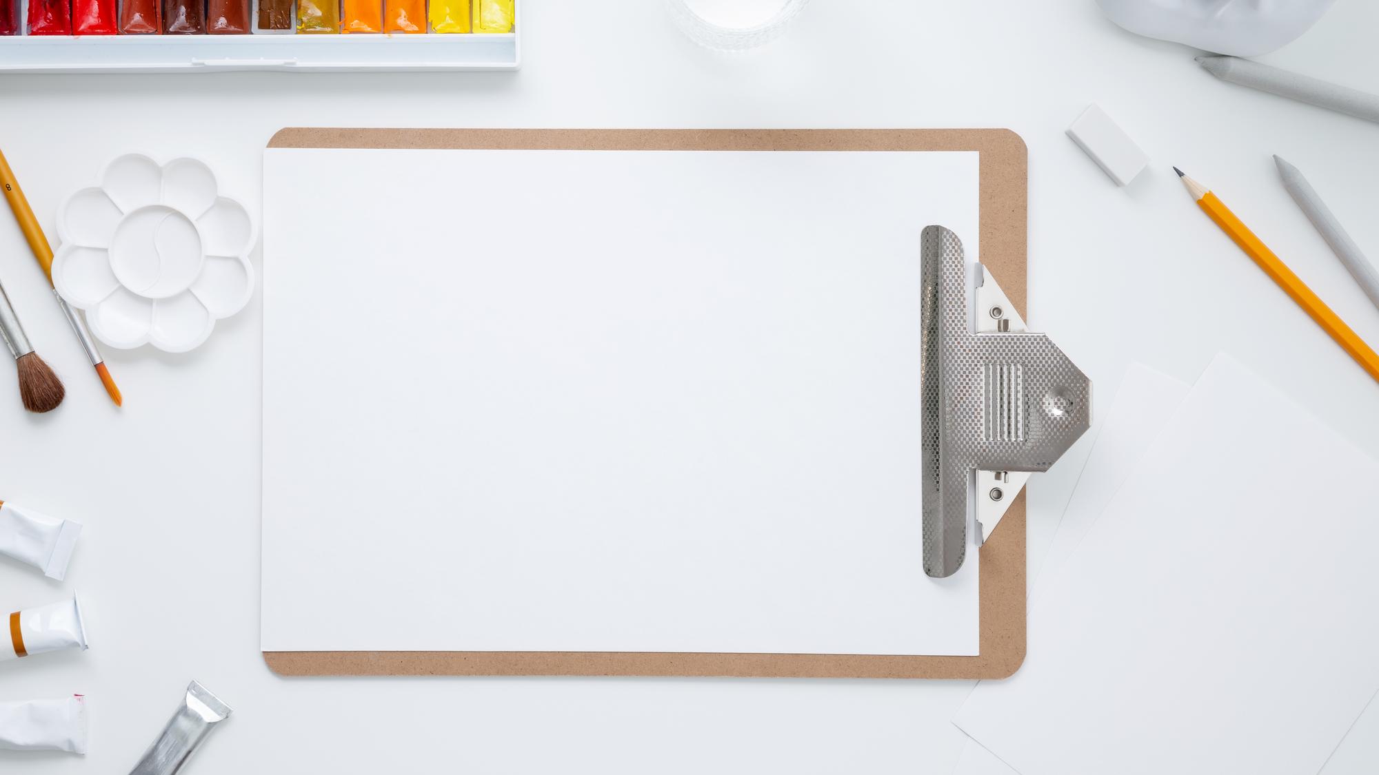 Workshop table with plated samples